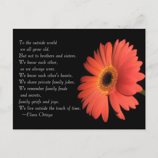 Postal Cumpleaños de hermanos / hermanas lindos (Anverso)