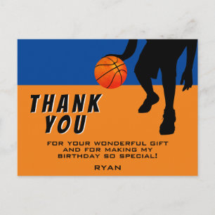 Postal Cumpleaños de jugador de baloncesto moderno Gracia