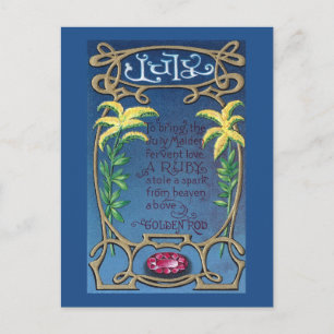 Postal Cumpleaños de Julio Ruby y Goldenrod