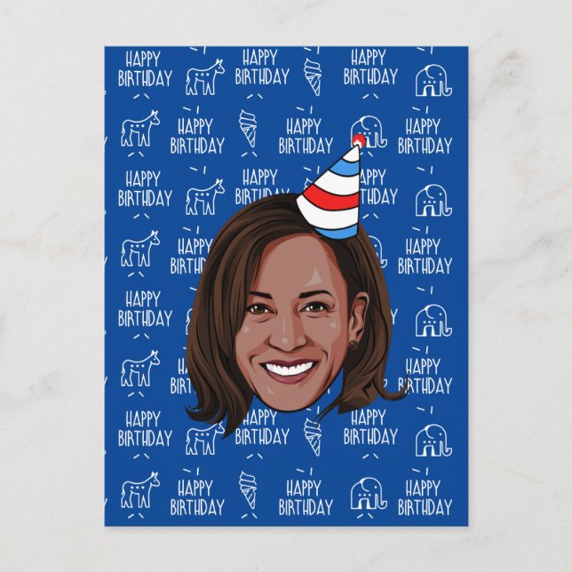 Postal Cumpleaños de KAMALA HARRIS (Anverso)