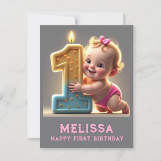 POSTAL " CUMPLEAÑOS DE LA BEBÉ "
