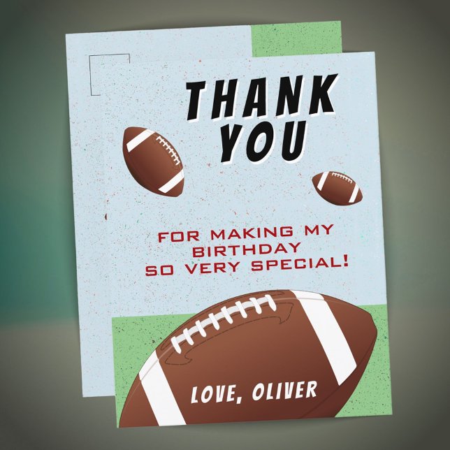 Postal Cumpleaños de la Bola de Fútbol Americana Gracias (Subido por el creador)