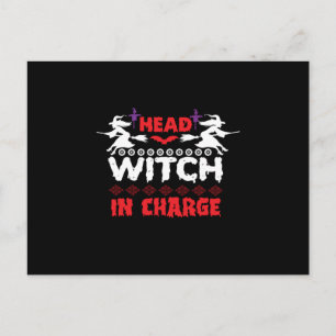 Postal Cumpleaños de la bruja jefa de Halloween