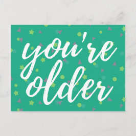 Postal Cumpleaños de la escritura Confetti