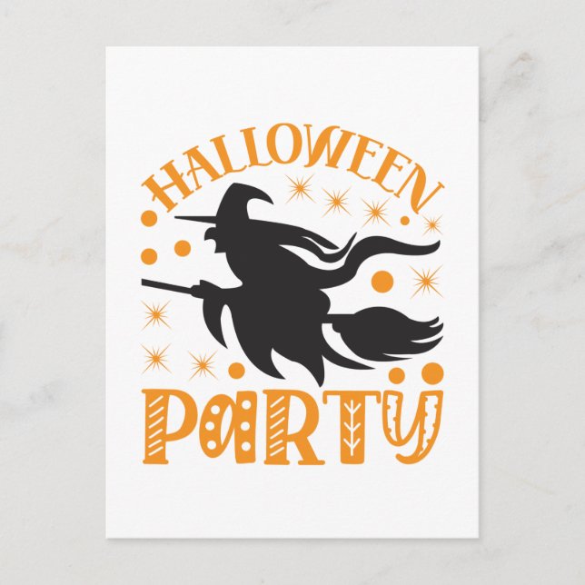 Postal Cumpleaños de la Fiesta de Halloween (Anverso)