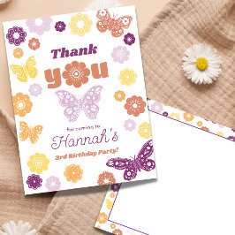 Postal Cumpleaños de la Mariposa Retro Gracias