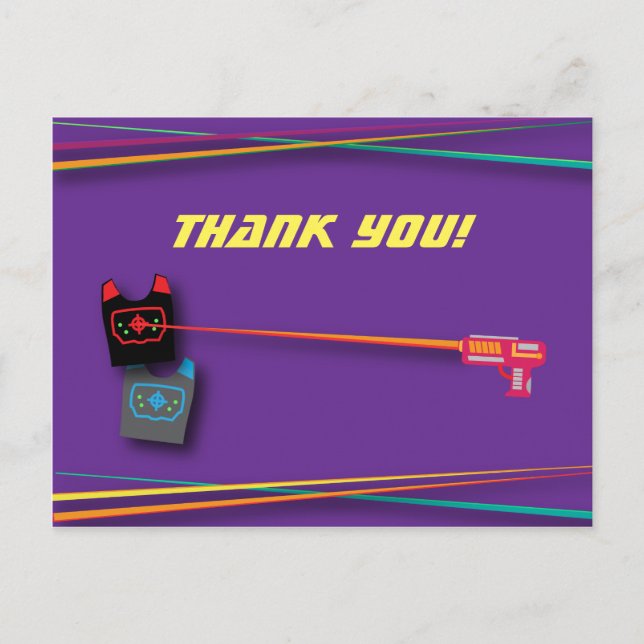 Postal Cumpleaños de la niña púrpura, agradecimiento por  (Anverso)