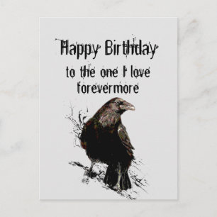 Postal Cumpleaños de la que amo Forevermore Fun Raven