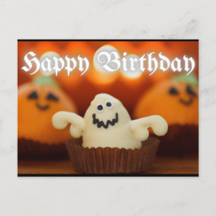 Postal Cumpleaños de la tarta de Halloween