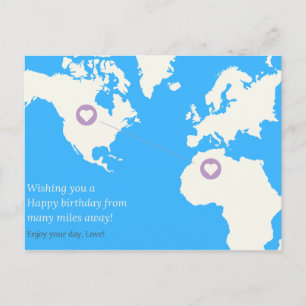 Postal cumpleaños de larga distancia