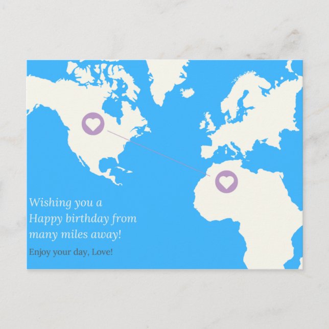 Postal cumpleaños de larga distancia (Anverso)