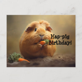 Postal ¡Cumpleaños de los cerdos de Hap!