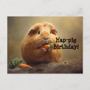 Postal ¡Cumpleaños de los cerdos de Hap!