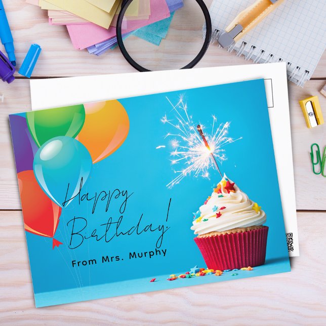 Postal Cumpleaños de los hijos de la profesora (Subido por el creador)