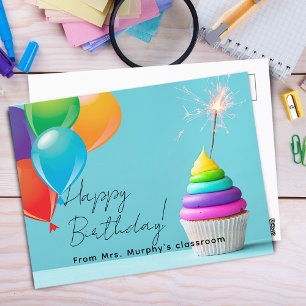 Postal Cumpleaños de los hijos del profesor