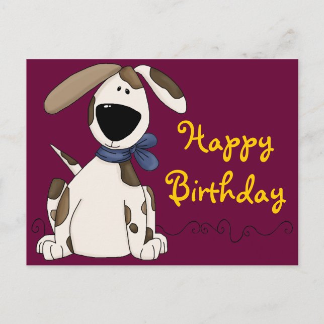 Postal Cumpleaños de los Perros Cutes (Anverso)