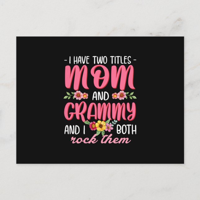 Postal Cumpleaños de Mamá y Grammy (Anverso)