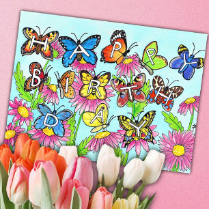 Postal Cumpleaños de Mariposa