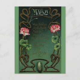 Postal Cumpleaños de Marzo con Lotus y Bloodstone
