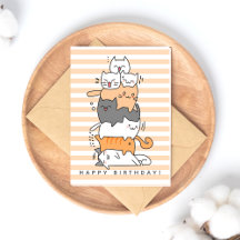 Cumpleaños de Montón de Gatos Adorable