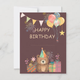 Postal Cumpleaños de oso