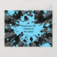 cumpleaños de paintball azul