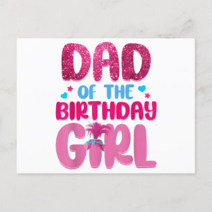 Postal Cumpleaños De Papá Y Mamá Niña Familia Conjunto