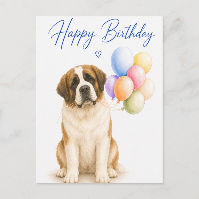 Postal Cumpleaños de San Bernardo (Anverso)
