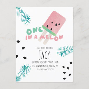 Postal Cumpleaños de sandía / Una en un melón
