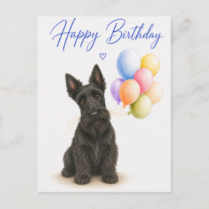 Postal Cumpleaños de Scottish Terrier