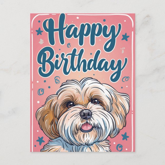 Postal Cumpleaños de Shi Tzu (Anverso)