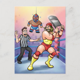 Postal Cumpleaños de Silla de Acero de Luchador Profesion