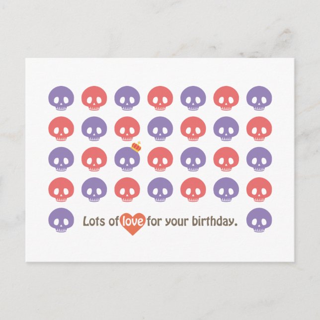 POSTAL CUMPLEAÑOS DE SKULL (Anverso)