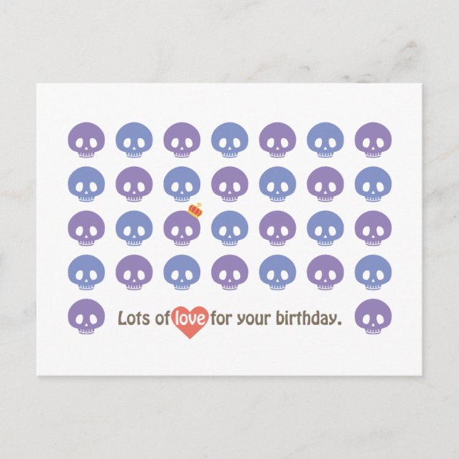 POSTAL CUMPLEAÑOS DE SKULL (Anverso)