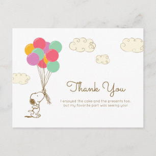 Postal Cumpleaños de Snoopy y Globos