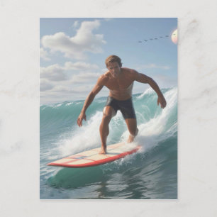 Postal Cumpleaños de surfista