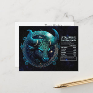 Postal Cumpleaños de Tauro Zodiacal – Regalo de Astrologí