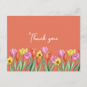Postal Cumpleaños de Tulipanes Florales
