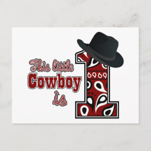 Postal Cumpleaños de vaquero primero
