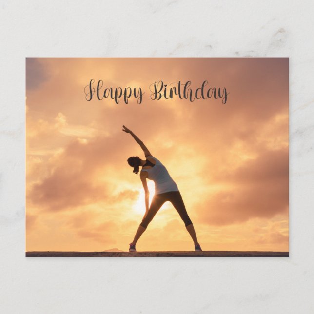 Postal Cumpleaños de yoga  (Anverso)