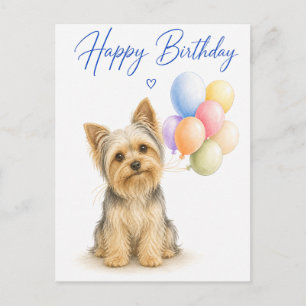 Postal Cumpleaños de Yorkshire Terrier