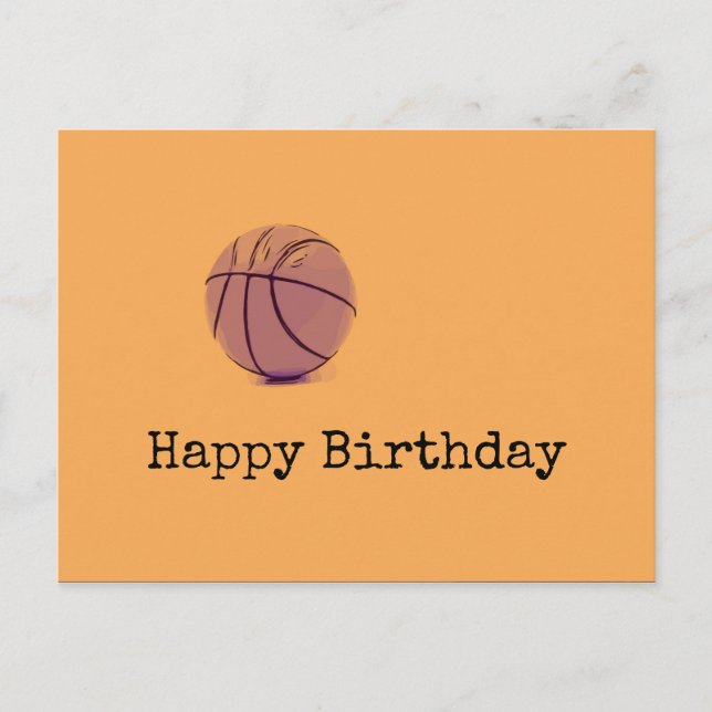 Postal Cumpleaños del baloncesto (Anverso)