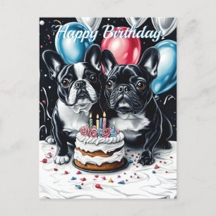 Postal Cumpleaños del Bulldog francés