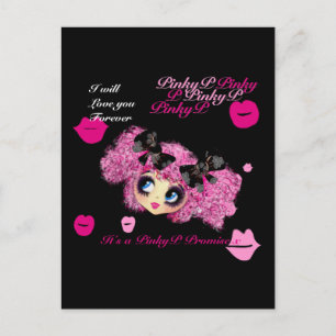 Postal Cumpleaños del chica Kawaii - personalizado