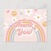 Cumpleaños del Chica Retro Groovy Rainbow