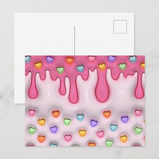 Postal Cumpleaños del Descongelador de Pasteles Puffy (Anverso / Reverso)