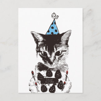 Postal Cumpleaños del gato Nobigao