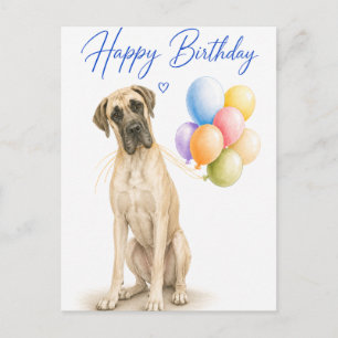 Postal Cumpleaños del Gran Danés