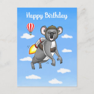 Postal Cumpleaños del Koala Cohete