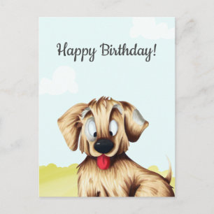 Postal Cumpleaños del Personalizado de Golden Retriever p